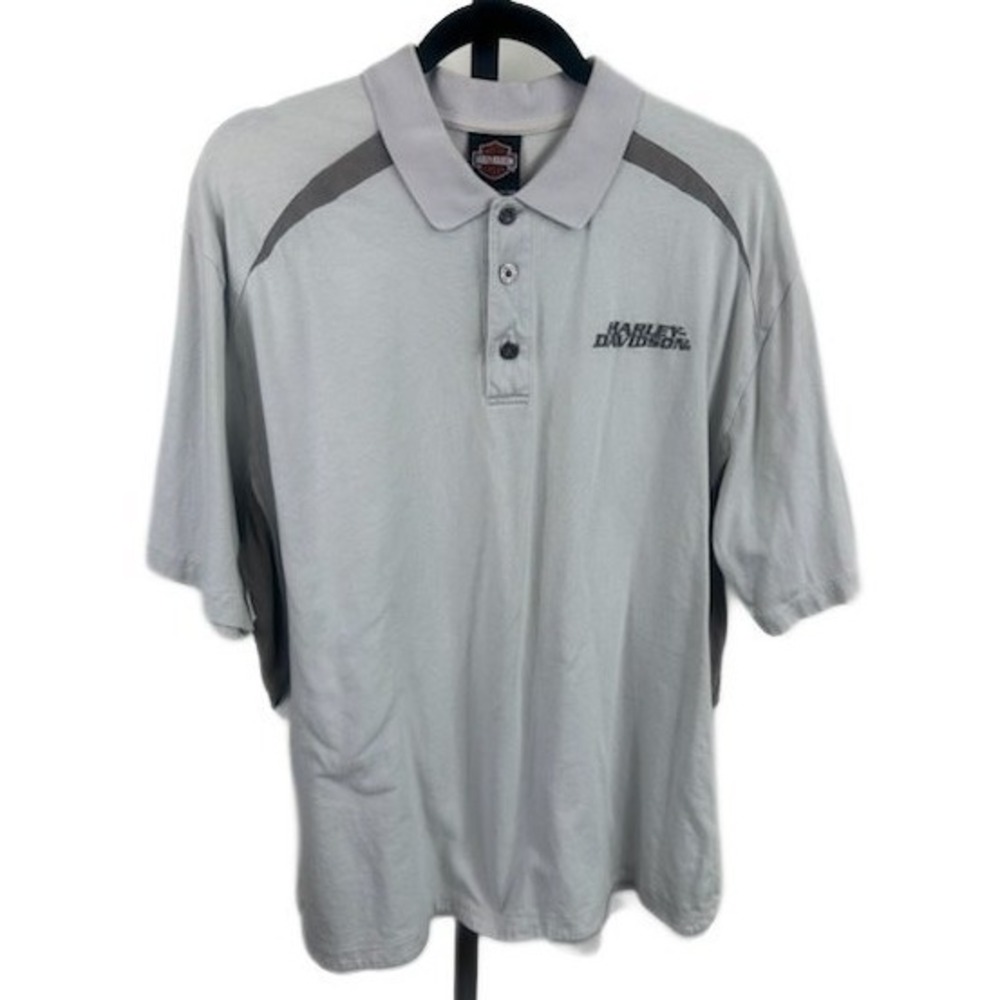 Harley-Davidson Polo Shirt Top Gray French Lick West Baden Indiana Men's Size XL